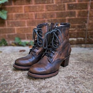 Freebird Cavalier black distressed booties